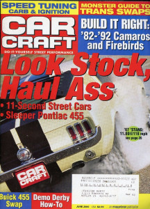 CAR CRAFT 2000 JUNE - PRO STOCK HISTORY, ’87 TURBO-T